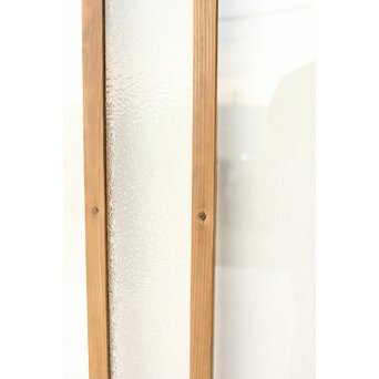 紫色ガラスの白木建具 2枚1組　GD0157Y 