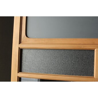 紫色ガラスの白木建具 2枚1組　GD0157Y 