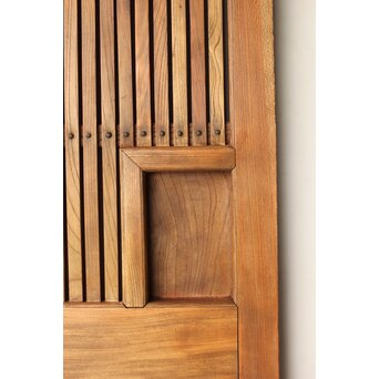 総欅 輪花金具格子蔵戸　W087Y 