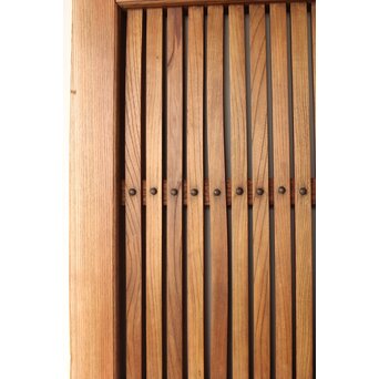 総欅 輪花金具格子蔵戸　W087Y 