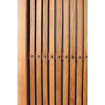 総欅 輪花金具格子蔵戸　W087Y 