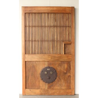 総欅 輪花金具格子蔵戸　W087Y