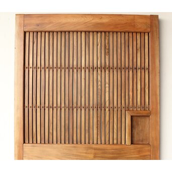 総欅 輪花金具格子蔵戸　W087Y 