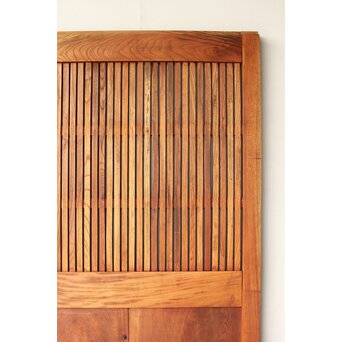 総欅 輪花金具格子蔵戸　W087Y 