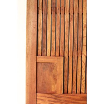 総欅 輪花金具格子蔵戸　W087Y 