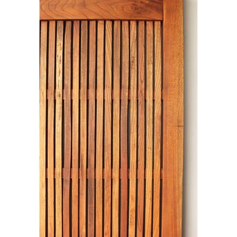 総欅 輪花金具格子蔵戸　W087Y 