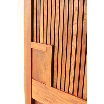 総欅 輪花金具格子蔵戸　W087Y 