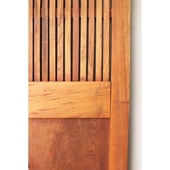 総欅 輪花金具格子蔵戸　W087Y 