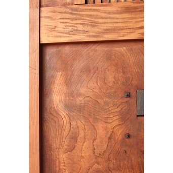 総欅 輪花金具格子蔵戸　W087Y 