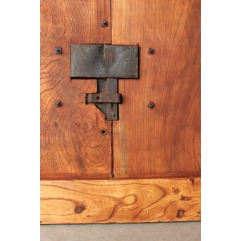 総欅 輪花金具格子蔵戸　W087Y 