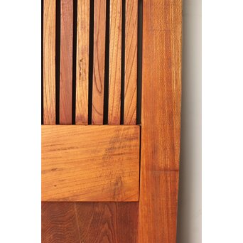 総欅 輪花金具格子蔵戸　W087Y 