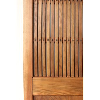 総欅 輪花金具格子蔵戸　W087Y 