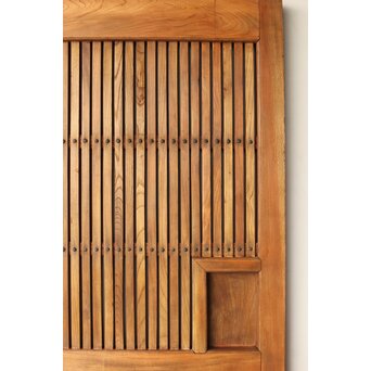 総欅 輪花金具格子蔵戸　W087Y 