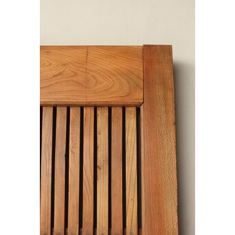 総欅 輪花金具格子蔵戸　W087Y 