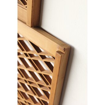 二重菱 小型組子欄間 4枚1組　R0270 