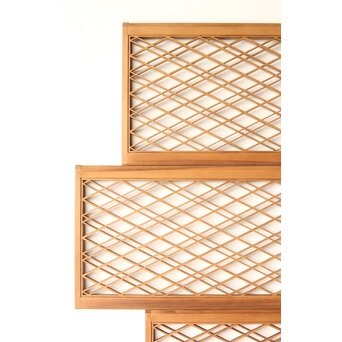 二重菱 小型組子欄間 4枚1組　R0270 