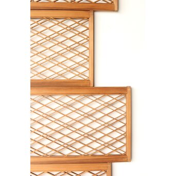 二重菱 小型組子欄間 4枚1組　R0270 