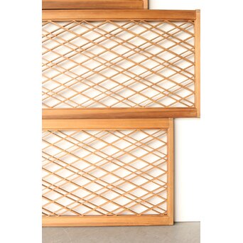 二重菱 小型組子欄間 4枚1組　R0270 