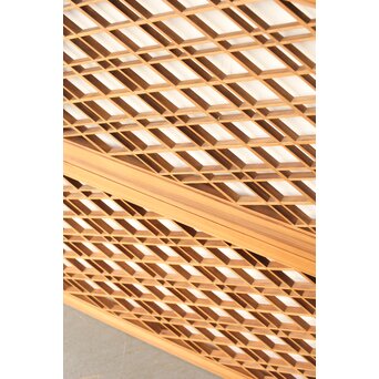 二重菱 小型組子欄間 4枚1組　R0270 