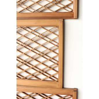 二重菱 小型組子欄間 4枚1組　R0270 