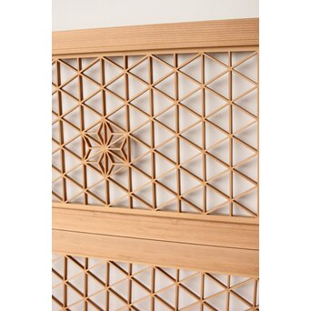 白木組子欄間 2枚1組　R0273 