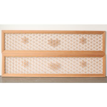 白木組子欄間 2枚1組　R0273