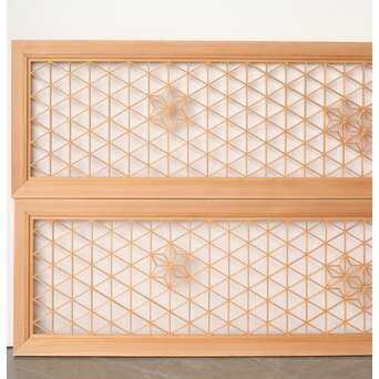 白木組子欄間 2枚1組　R0273 