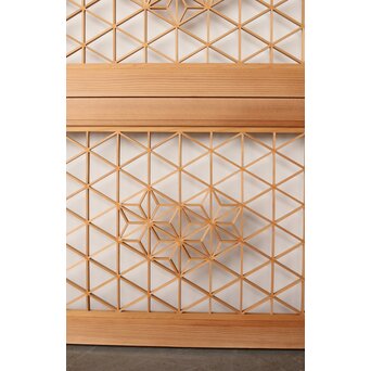 白木組子欄間 2枚1組　R0273 