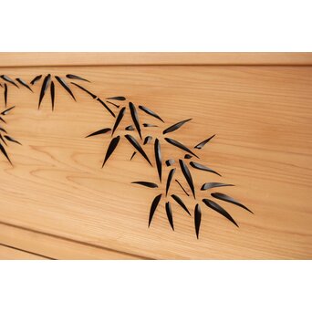 竹雀 透かし欄間 2枚1組　R0274 