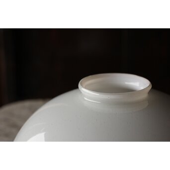 フリル縁 乳白色ガラス電笠照明　A068 