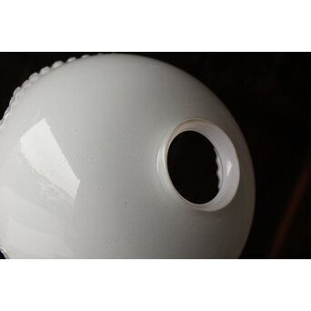 フリル縁 乳白色ガラス電笠照明　A068 