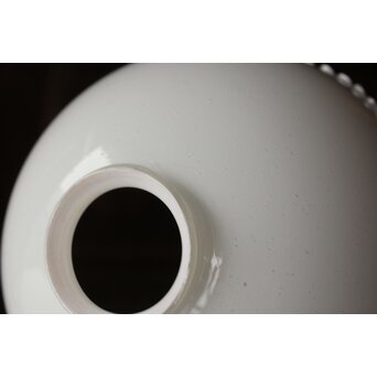 フリル縁 乳白色ガラス電笠照明　A068 