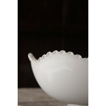 フリル縁 乳白色ガラス電笠照明　A068 