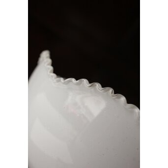 フリル縁 乳白色ガラス電笠照明　A068 