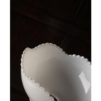 フリル縁 乳白色ガラス電笠照明　A068 