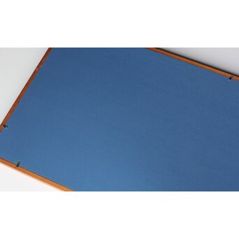 平林清輝 聖観世音立像 絹本紺地金泥 額装　Z386 