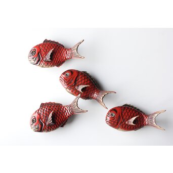 鯛型 菓子器 四客　Q322