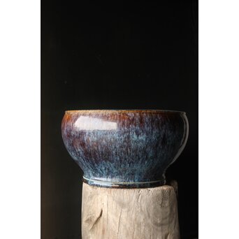 海鼠釉 大瓶掛/火鉢　P383 