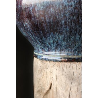 海鼠釉 大瓶掛/火鉢　P383 