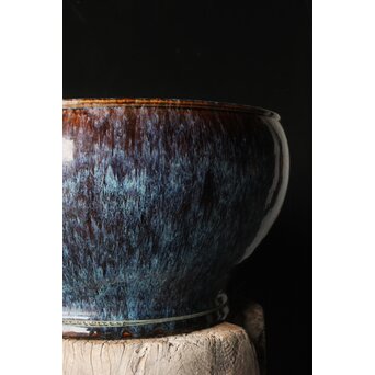 海鼠釉 大瓶掛/火鉢　P383 