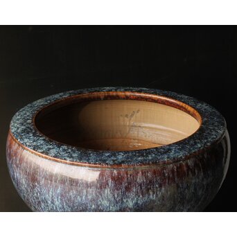 海鼠釉 大瓶掛/火鉢　P383 