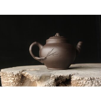 凌玉妹 竹型 紫泥急須/茶壺　P384 