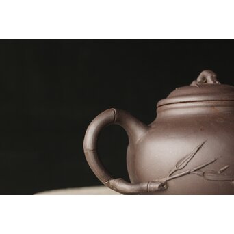 凌玉妹 竹型 紫泥急須/茶壺　P384 