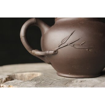 凌玉妹 竹型 紫泥急須/茶壺　P384 