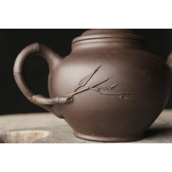 凌玉妹 竹型 紫泥急須/茶壺　P384 