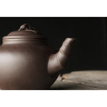 凌玉妹 竹型 紫泥急須/茶壺　P384 