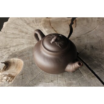 凌玉妹 竹型 紫泥急須/茶壺　P384 
