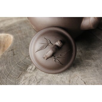 凌玉妹 竹型 紫泥急須/茶壺　P384 