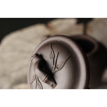 凌玉妹 竹型 紫泥急須/茶壺　P384 