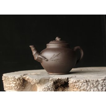 凌玉妹 竹型 紫泥急須/茶壺　P384